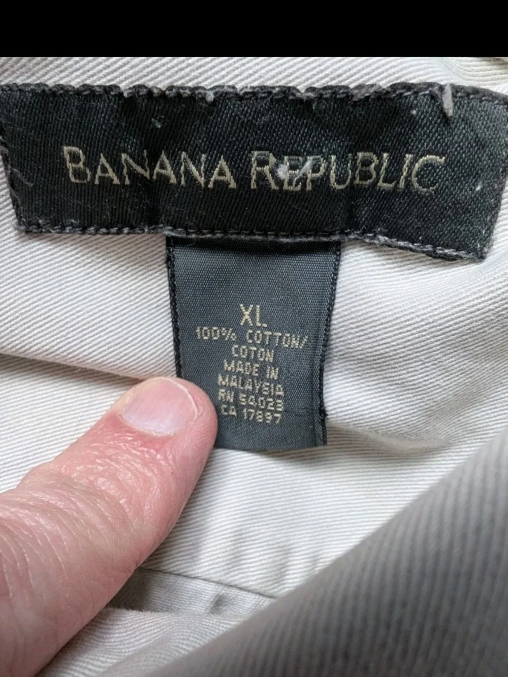 VTG Banana Republic Bush Shirt Mens XL Khaki Safari Utility Gorpcore Tear Away